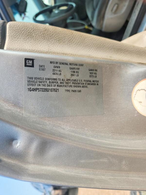 2008 Buick Lucerne მანქანა იყიდება აუქციონზე, vin: 1G4HP57228U107621, აუქციონის ნომერი: 62459656