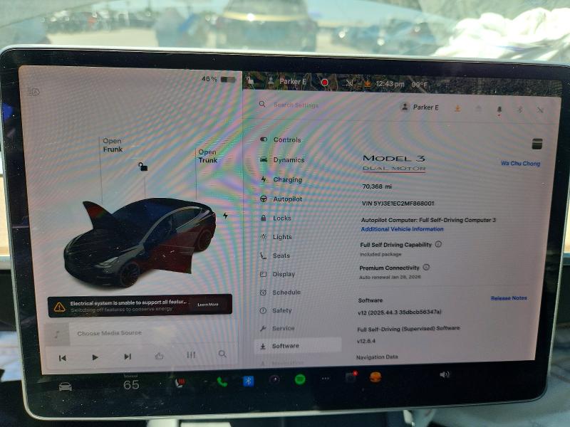 61536606 :رقم المزاد ، 5YJ3E1EC2MF868001 vin ، 2021 Tesla Model 3 مزاد بيع