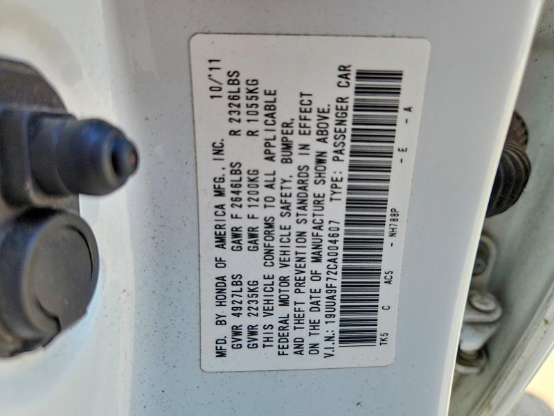 Продажа на аукционе авто 2012 Acura Tl, vin: 19UUA9F72CA004607, номер лота: 58810876