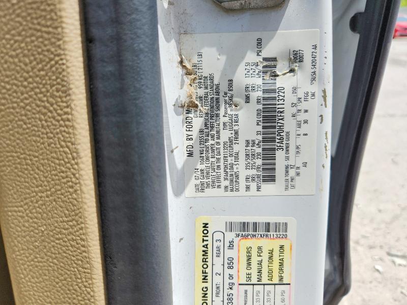 2015 Ford Fusion მანქანა იყიდება აუქციონზე, vin: 3FA6P0H7XFR113220, აუქციონის ნომერი: 60977696