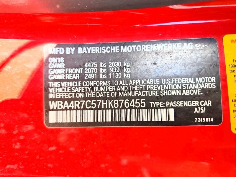 Продаж на аукціоні авто 2017 Bmw 430i, vin: WBA4R7C57HK876455, номер лоту: 60707266