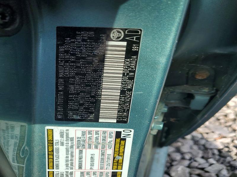 2005 Toyota Corolla მანქანა იყიდება აუქციონზე, vin: 2T1BR32E85C382980, აუქციონის ნომერი: 58605556