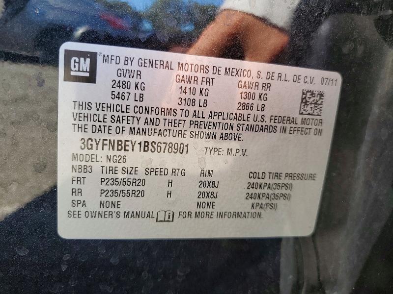 Продаж на аукціоні авто 2011 Cadillac Srx, vin: 3GYFNBEY1BS678901, номер лоту: 59397706