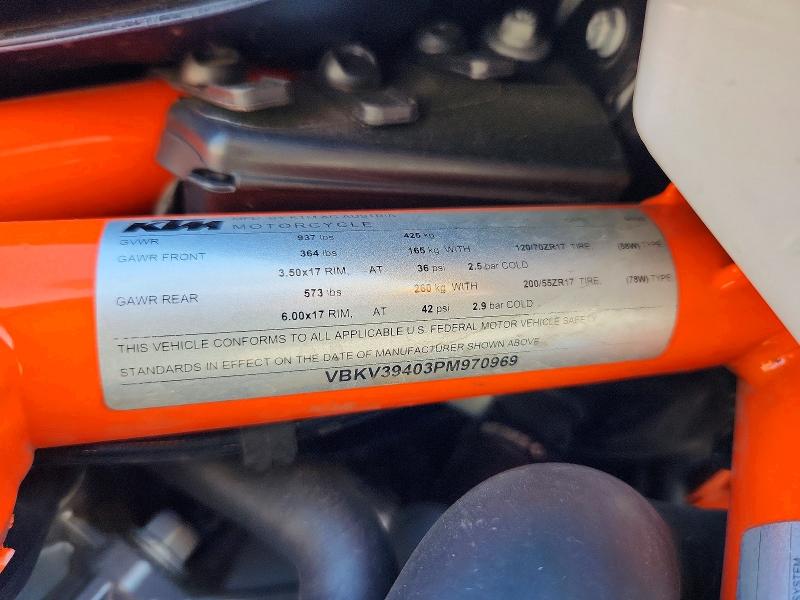 Aukcja sprzedaży 2023 Ktm 1290, vin: VBKV39403PM970969, numer aukcji: 62640526