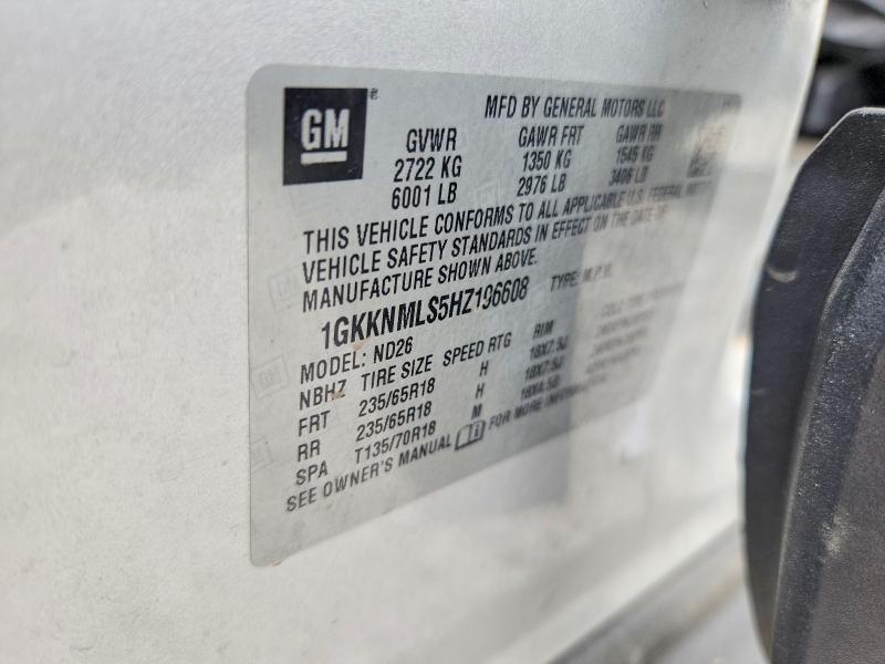 2017 Gmc Acadia მანქანა იყიდება აუქციონზე, vin: 1GKKNMLS5HZ196608, აუქციონის ნომერი: 61627596
