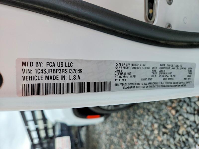 Продажа на аукционе авто 2024 Jeep Wagoneer, vin: 1C4SJRBP3RS137049, номер лота: 59360616