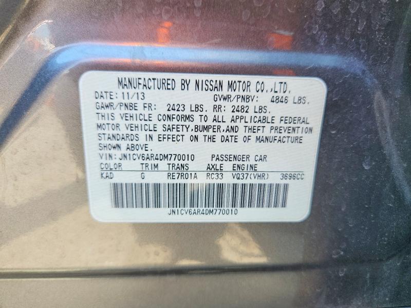 Продажа на аукционе авто 2013 Infiniti G37 Sedan, vin: JN1CV6AR4DM770010, номер лота: 63177886
