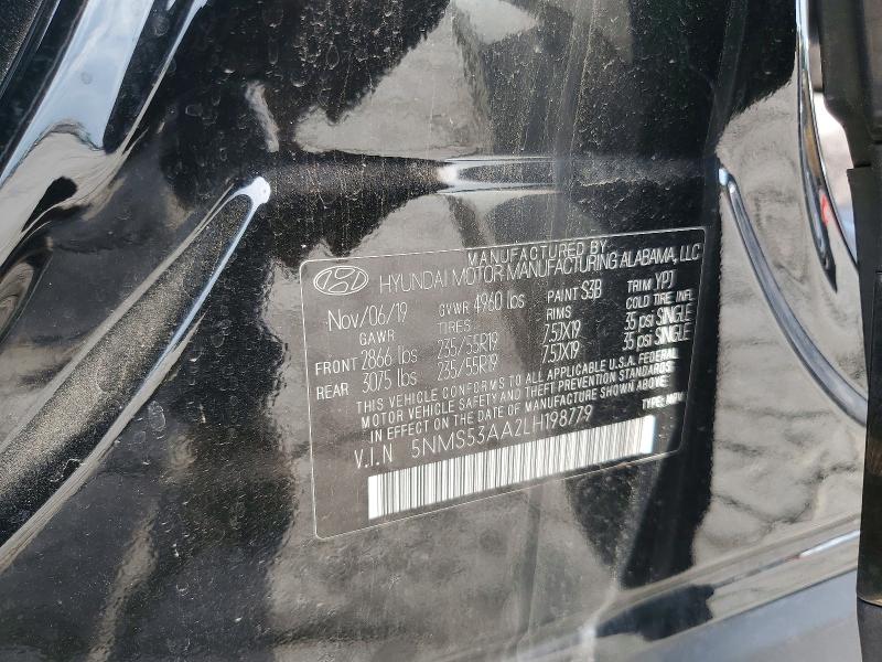 Aukcja sprzedaży 2020 Hyundai Santa Fe, vin: 5NMS53AA2LH198779, numer aukcji: 61777826