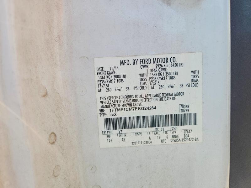 2014 Ford F150 მანქანა იყიდება აუქციონზე, vin: 1FTMF1CM7EKG24264, აუქციონის ნომერი: 59163376
