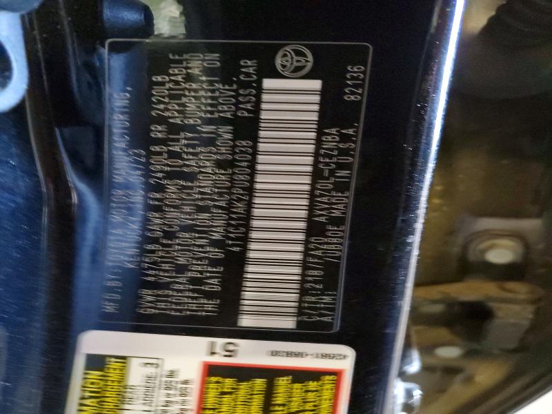 2023 Toyota Camry მანქანა იყიდება აუქციონზე, vin: 4T1C11AK2PU804038, აუქციონის ნომერი: 62861586