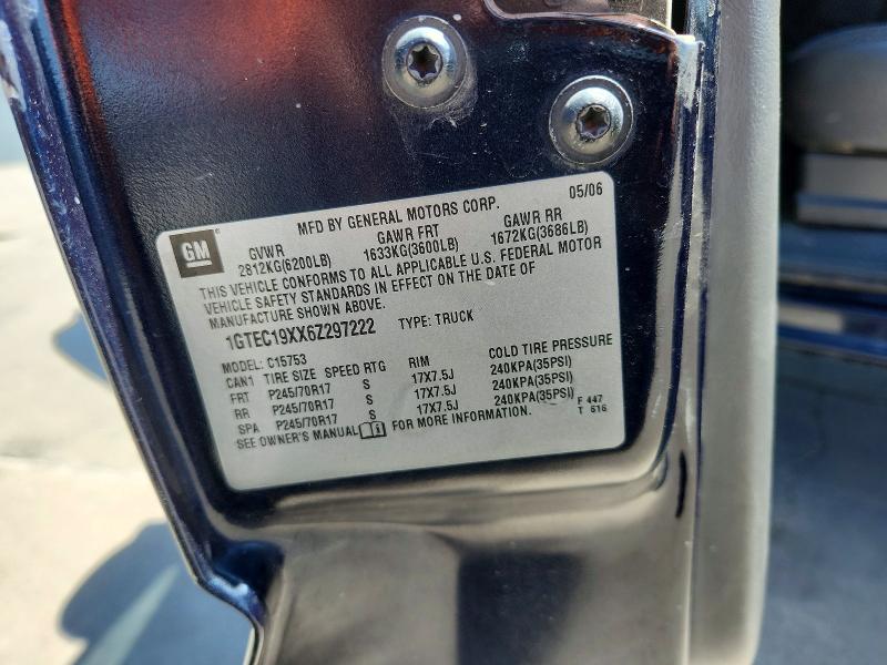 2006 Gmc New Sierra მანქანა იყიდება აუქციონზე, vin: 1GTEC19XX6Z297222, აუქციონის ნომერი: 59833026