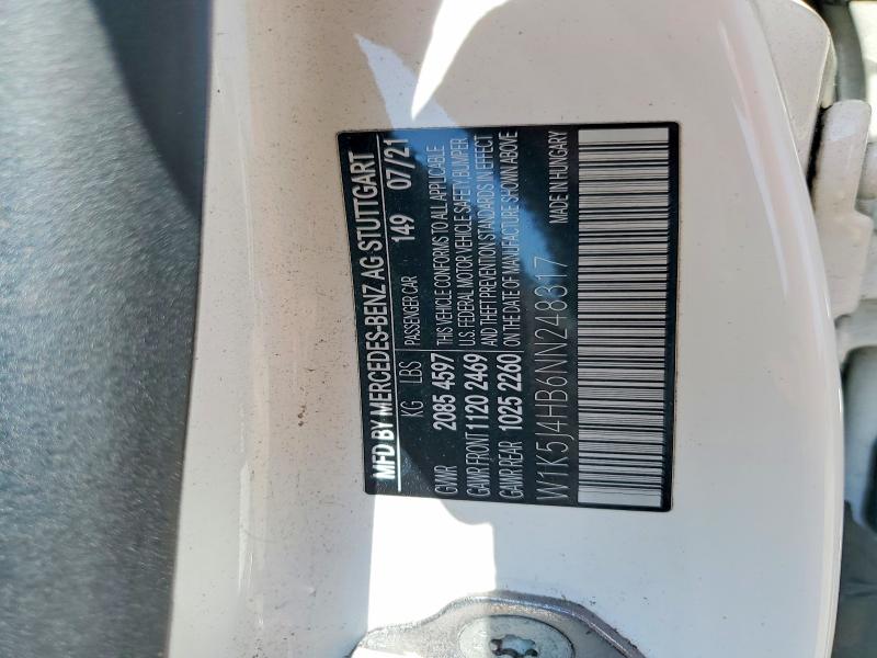 60488866 :رقم المزاد ، W1K5J4HB6NN248317 vin ، 2022 Mercedes-benz Cla مزاد بيع