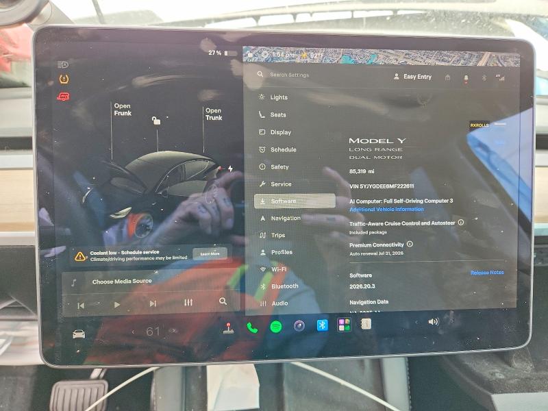 Продажа на аукционе авто 2021 Tesla Model Y, vin: 5YJYGDEE6MF222611, номер лота: 59731166