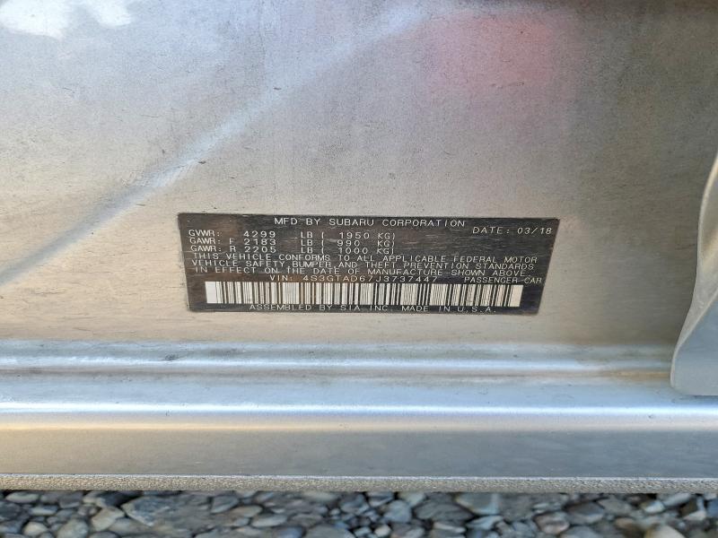 Aukcja sprzedaży 2018 Subaru Impreza, vin: 4S3GTAD67J3737447, numer aukcji: 58901406