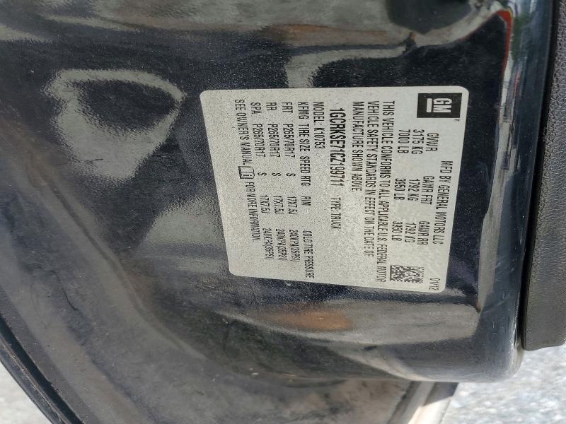 60490786 :رقم المزاد ، 1GCRKSE71CZ199711 vin ، 2012 Chevrolet Silverado مزاد بيع