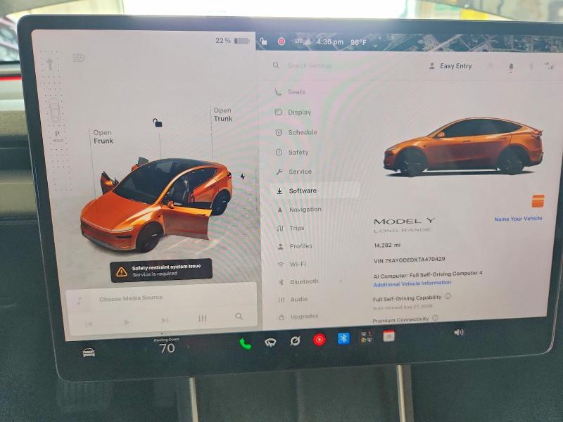 Продажа на аукционе авто 2026 Tesla Model Y, vin: 7SAYGDEDXTA470429, номер лота: 63172446
