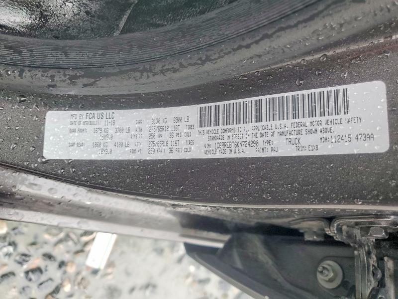 Aukcja sprzedaży 2019 Ram 1500, vin: 1C6RREBT6KN724290, numer aukcji: 62816226