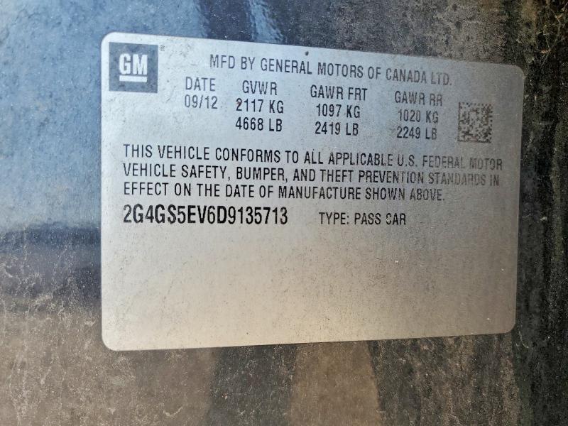 2013 Buick Regal მანქანა იყიდება აუქციონზე, vin: 2G4GS5EV6D9135713, აუქციონის ნომერი: 58034866