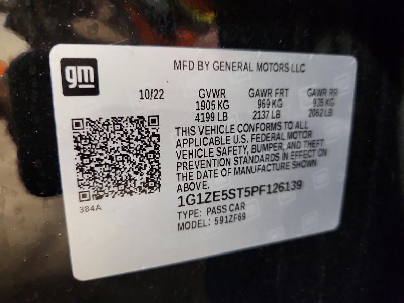 Продаж на аукціоні авто 2023 Chevrolet Malibu, vin: 1G1ZE5ST5PF126139, номер лоту: 61054846