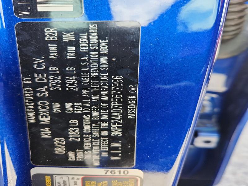 2023 Kia Forte მანქანა იყიდება აუქციონზე, vin: 3KPF24AD7PE677996, აუქციონის ნომერი: 60683226