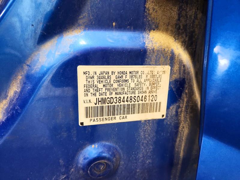 Продаж на аукціоні авто 2008 Honda Fit, vin: JHMGD38448S046120, номер лоту: 59889736