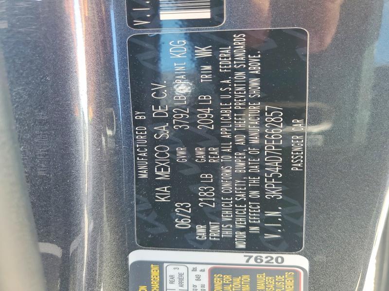 59965416 :رقم المزاد ، 3KPF54AD7PE662857 vin ، 2023 Kia Forte مزاد بيع
