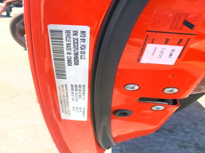 2021 Dodge Challenger მანქანა იყიდება აუქციონზე, vin: 2C3CDZFJ7MH662508, აუქციონის ნომერი: 62666556