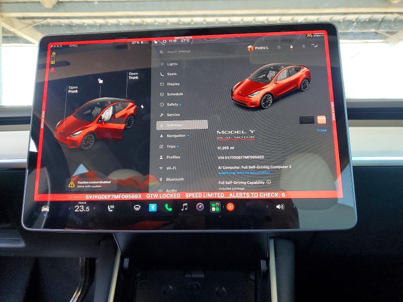 60760726 :رقم المزاد ، 5YJYGDEF7MF095893 vin ، 2021 Tesla Model Y مزاد بيع