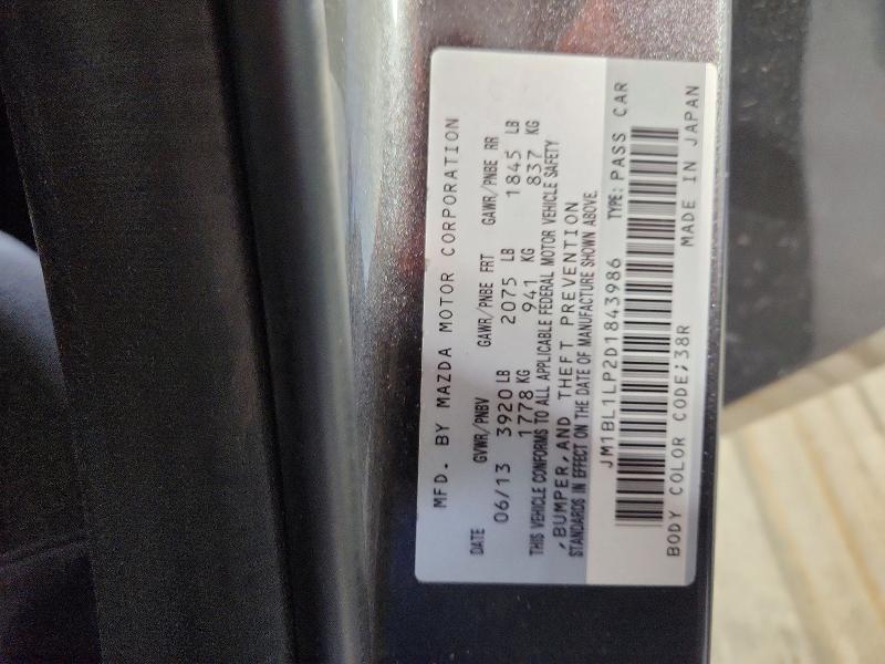 59299466 :رقم المزاد ، JM1BL1LP2D1843986 vin ، 2013 Mazda 3 مزاد بيع