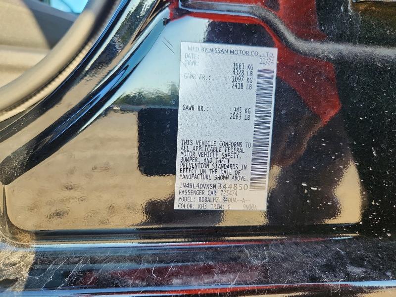 Aukcja sprzedaży 2025 Nissan Altima, vin: 1N4BL4DVXSN344850, numer aukcji: 61495796