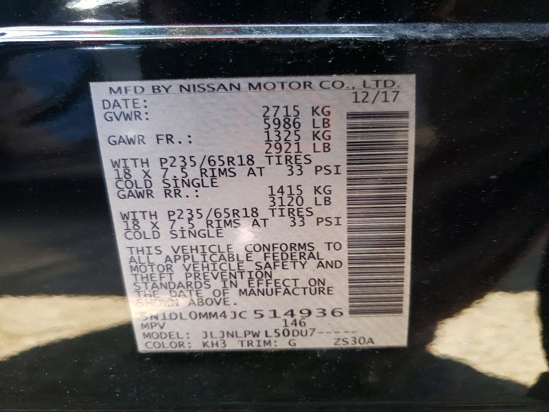 62020056 :رقم المزاد ، 5N1DL0MM4JC514936 vin ، 2018 Infiniti Qx60 مزاد بيع