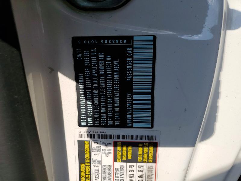 Aukcja sprzedaży 2012 Volkswagen Golf, vin: WVWMM7AJ9CW124291, numer aukcji: 60954036