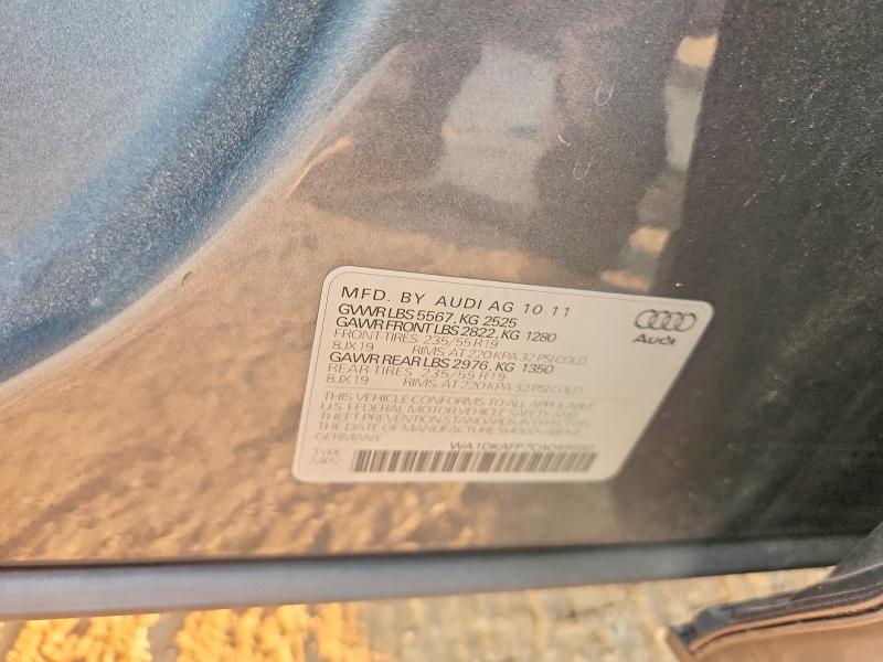 Продаж на аукціоні авто 2012 Audi Q5, vin: WA1DKAFP7CA049582, номер лоту: 61091856