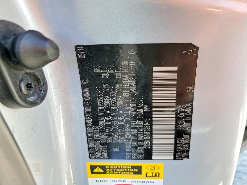 60456796 :رقم المزاد ، 2T2BK1BA4FC261415 vin ، 2015 Lexus Rx 350 مزاد بيع