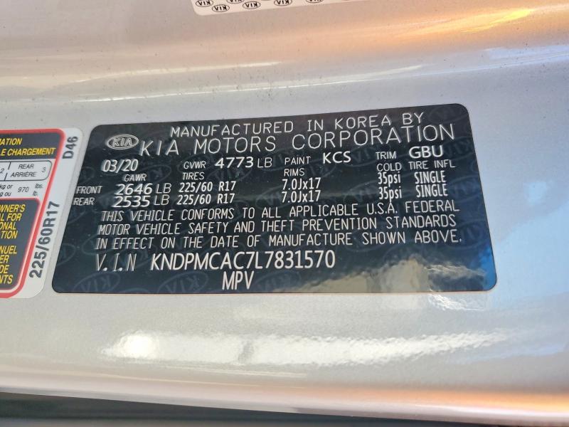 Aukcja sprzedaży 2020 Kia Sportage, vin: KNDPMCAC7L7831570, numer aukcji: 62491386