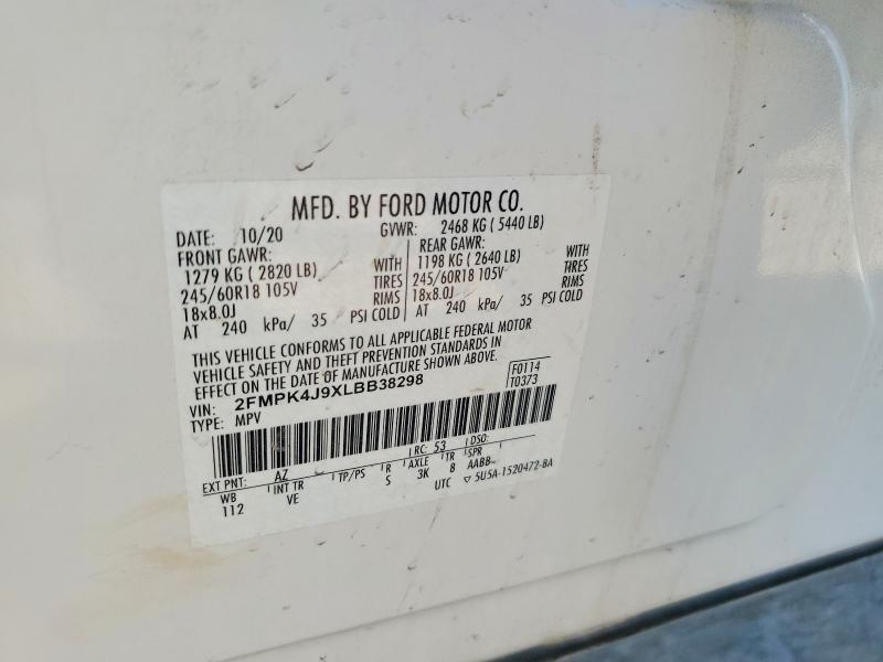 Продажа на аукционе авто 2020 Ford Edge, vin: 2FMPK4J9XLBB38298, номер лота: 85771515