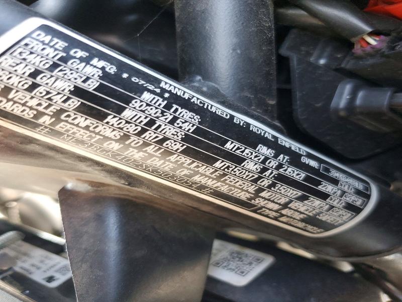 2025 Royal Enfield Motors Himalayan 450 მანქანა იყიდება აუქციონზე, vin: ME3BGK402SK503054, აუქციონის ნომერი: 60555846