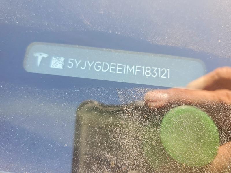 Aukcja sprzedaży 2021 Tesla Model Y, vin: 5YJYGDEE1MF183121, numer aukcji: 61622986