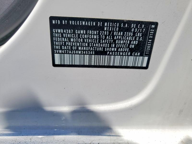 Продаж на аукціоні авто 2017 Volkswagen Jetta, vin: 3VW4T7AJ5HM345345, номер лоту: 61314886