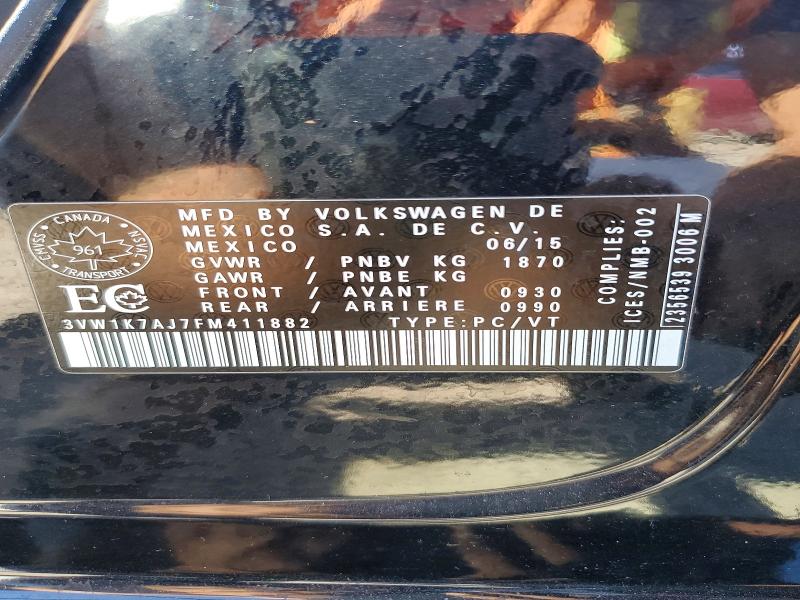 Продаж на аукціоні авто 2015 Volkswagen Jetta, vin: 3VW1K7AJ7FM411882, номер лоту: 63006006