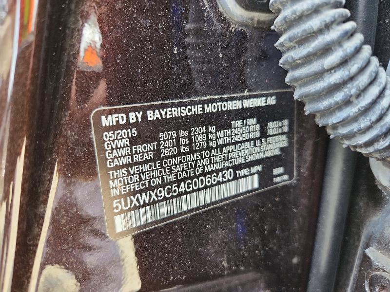 2016 Bmw X3 მანქანა იყიდება აუქციონზე, vin: 5UXWX9C54G0D66430, აუქციონის ნომერი: 62285436