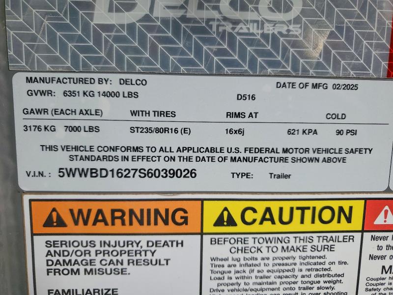 2025 Delco Unknown მანქანა იყიდება აუქციონზე, vin: 5WWBD1627S6039026, აუქციონის ნომერი: 60184726