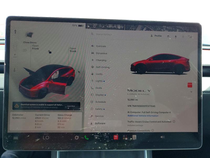 2026 Tesla Model Y მანქანა იყიდება აუქციონზე, vin: 7SAYGDED5TF377045, აუქციონის ნომერი: 58926936