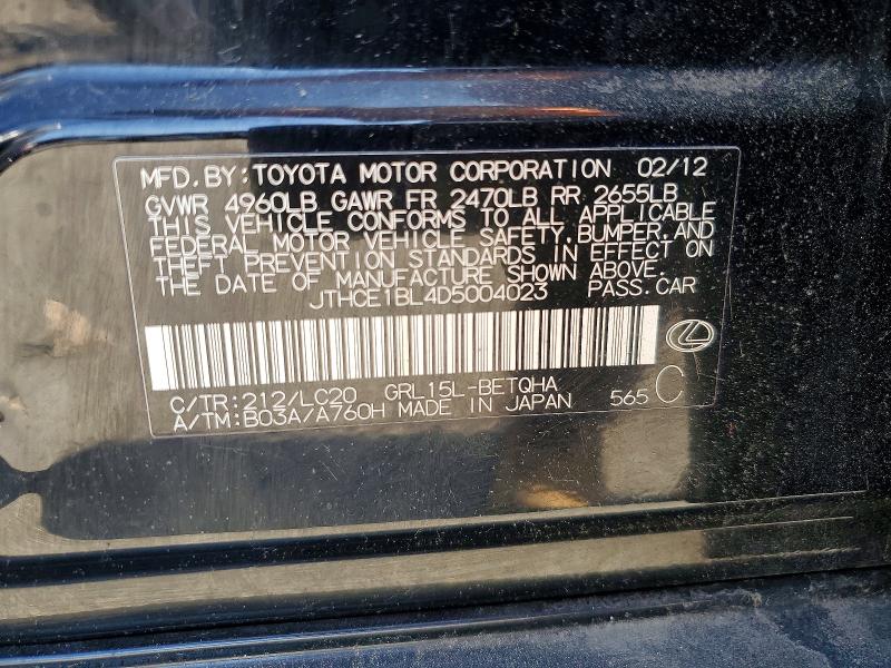 Продаж на аукціоні авто 2013 Lexus Gs, vin: JTHCE1BL4D5004023, номер лоту: 59715516