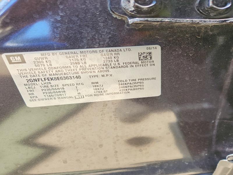 Продажа на аукционе авто 2014 Chevrolet Equinox, vin: 2GNFLFEK8E6363148, номер лота: 59895776