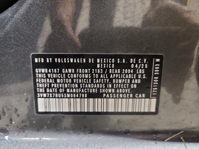 62758336 :رقم المزاد ، 3VW7X7BU5SM084798 vin ، 2025 Volkswagen Jetta مزاد بيع