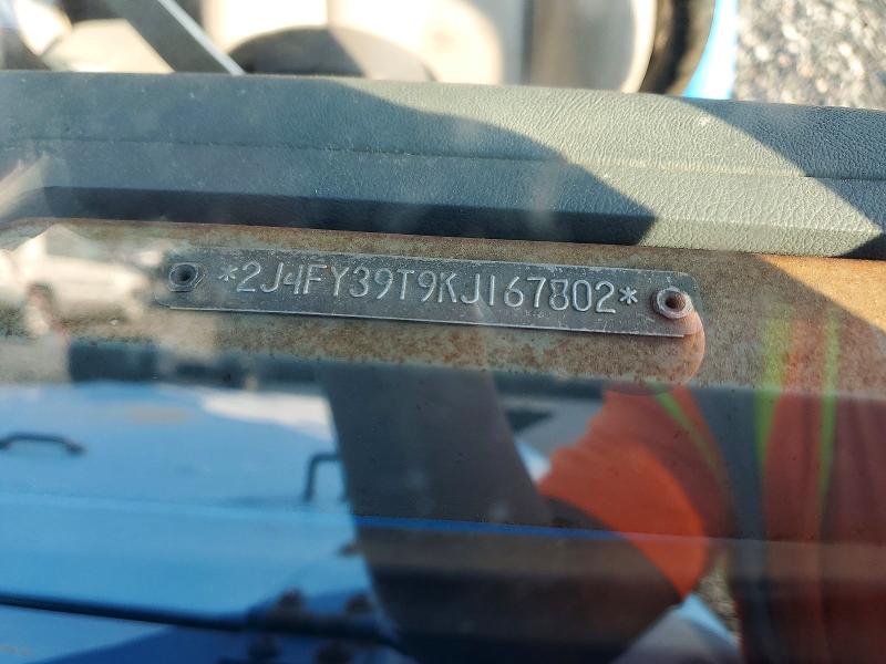 1989 Jeep Wrangler / Yj მანქანა იყიდება აუქციონზე, vin: 2J4FY39T9KJ167802, აუქციონის ნომერი: 60179296