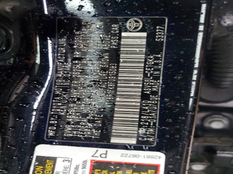 2015 Toyota Camry მანქანა იყიდება აუქციონზე, vin: 4T1BF1FK8FU915083, აუქციონის ნომერი: 61136256