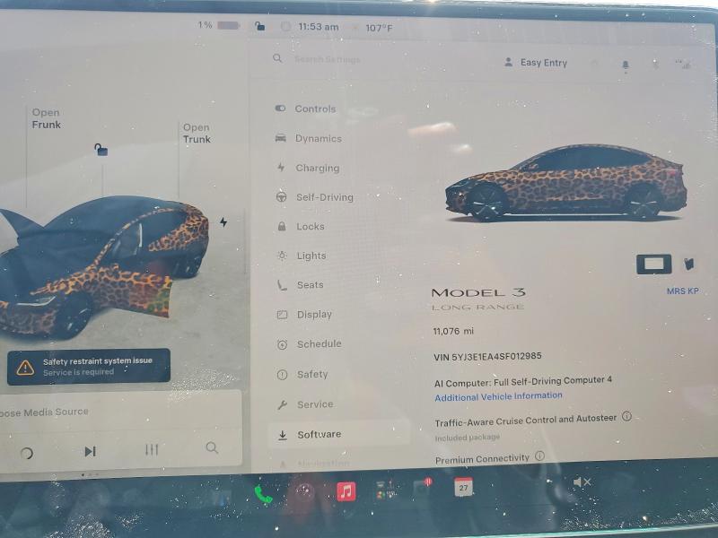 Продажа на аукционе авто 2025 Tesla Model 3, vin: 5YJ3E1EA4SF012985, номер лота: 62712836