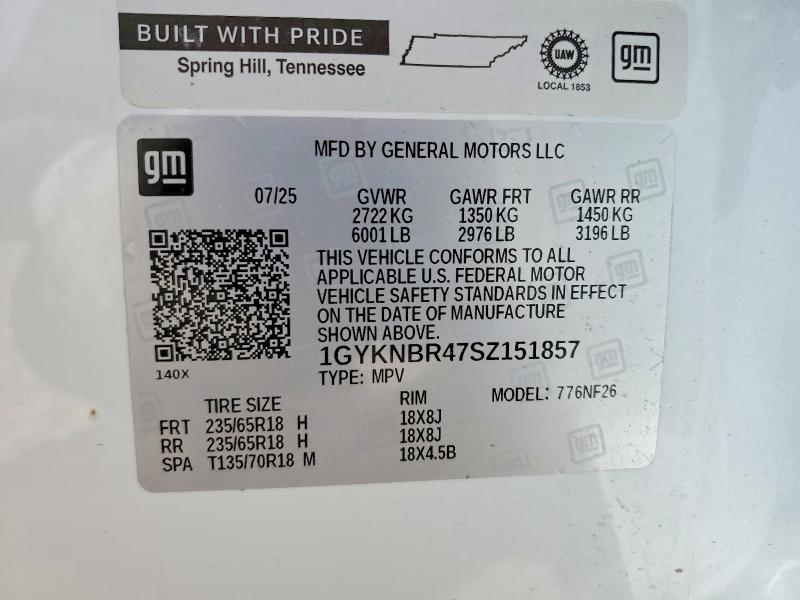 Продажа на аукционе авто 2025 Cadillac Xt5, vin: 1GYKNBR47SZ151857, номер лота: 61431216